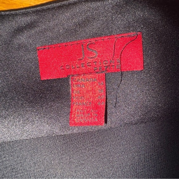 JS Collection Wide Leg Beaded Pants Size 14p - Picture 3 of 7